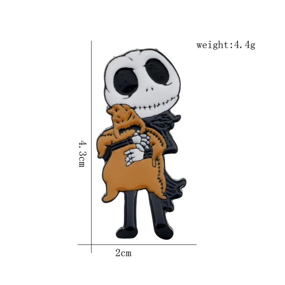 Jack Skellington with Oogie Boogie Enamel Pin - Picture 2 of 4